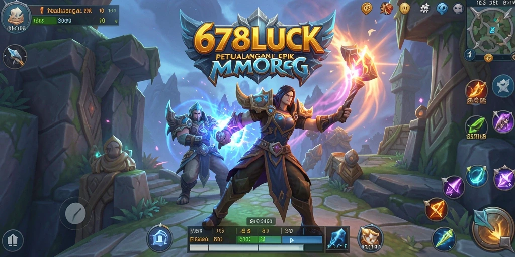 Gameplay mendebarkan di 678LUCK yang menggambarkan pertempuran epik.