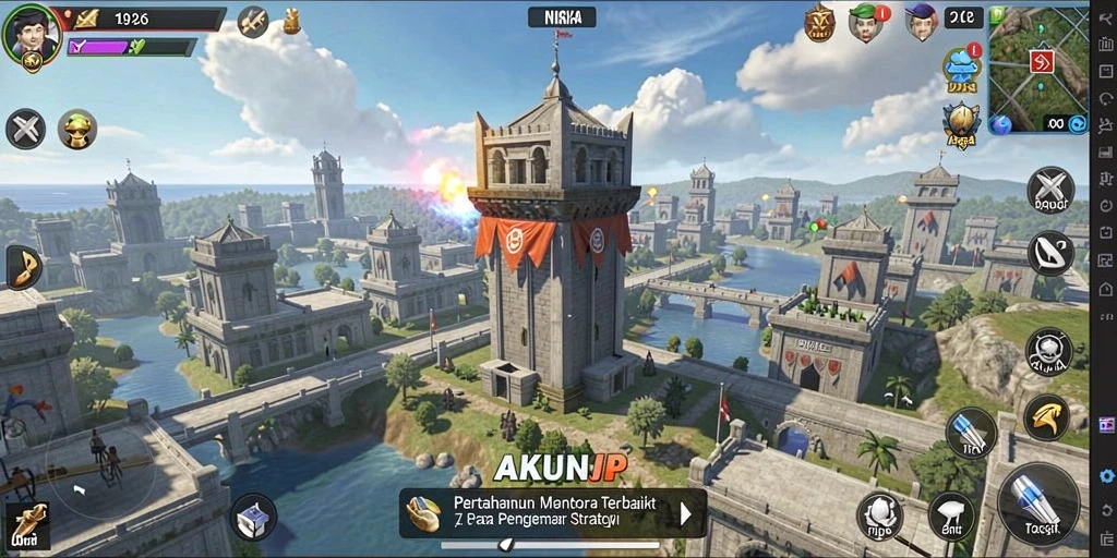 Tampilan gameplay Tower Defense yang mendebarkan dan grafis menawan.