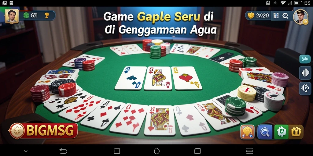 Screenshot gameplay seru BIGMSG saat bermain Gaple.