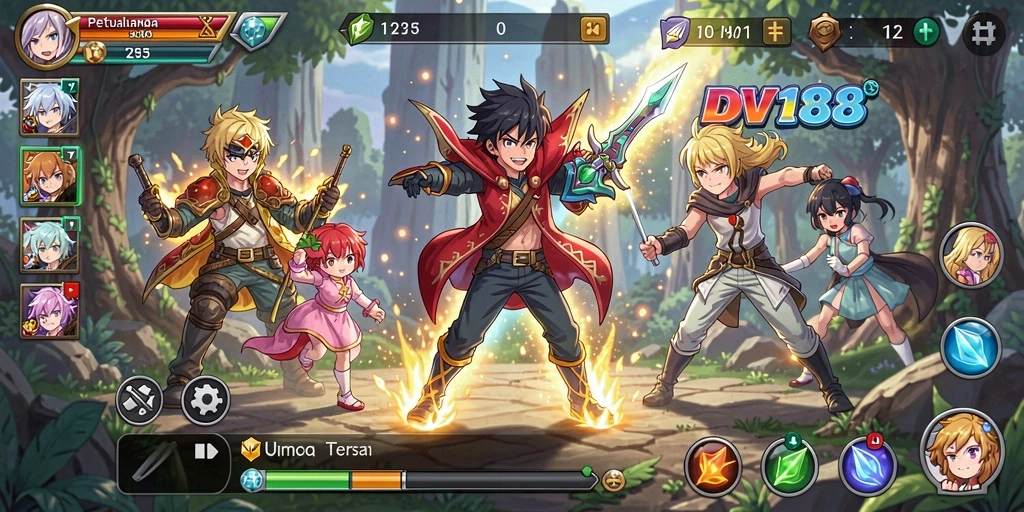 Menampilkan karakter anime ikonik dalam aksi seru dan penuh warna.