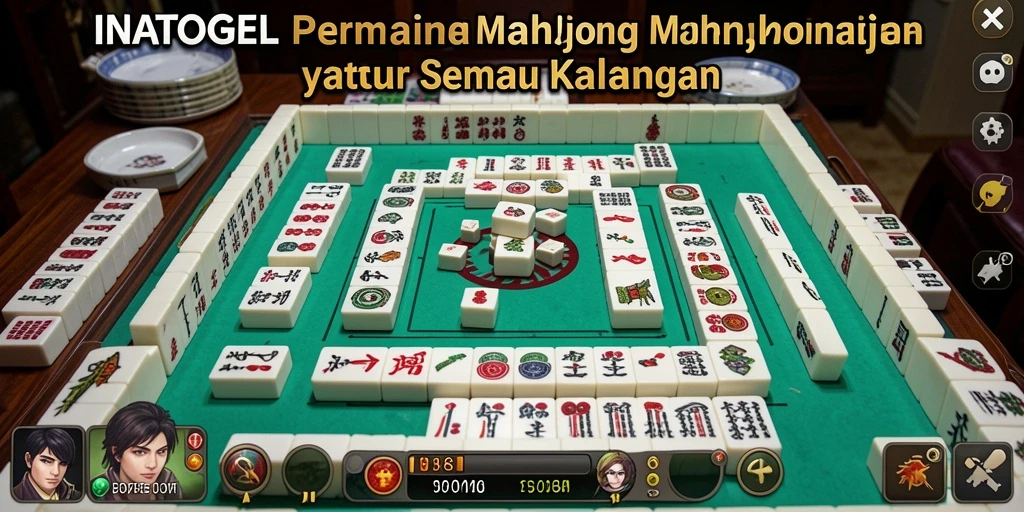 Tampilan gameplay Mahjong yang menantang dan interaktif di INATOGEL.