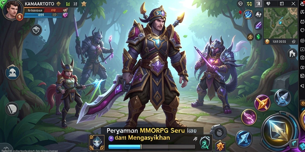 Tangkapan layar KAMARTOTO menampilkan aksi seru dalam permainan MMORPG.