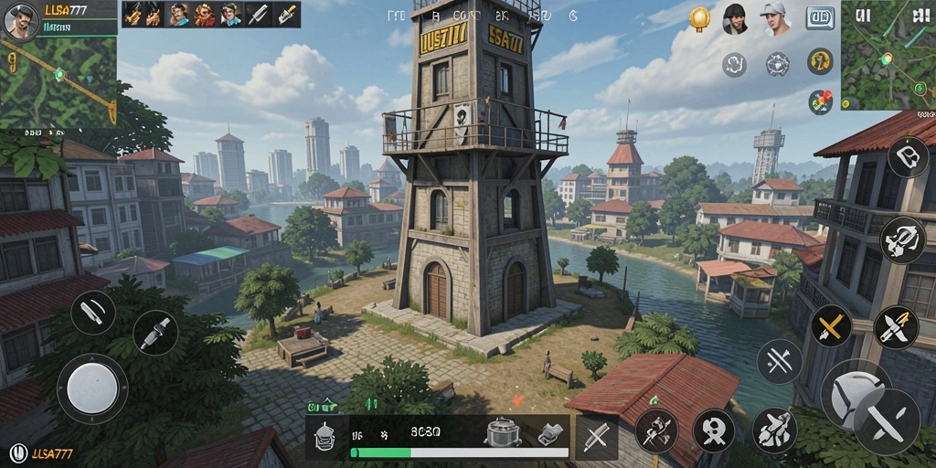 Gameplay mendebarkan dalam LUSA777 saat mempertahankan benteng dari serangan musuh.