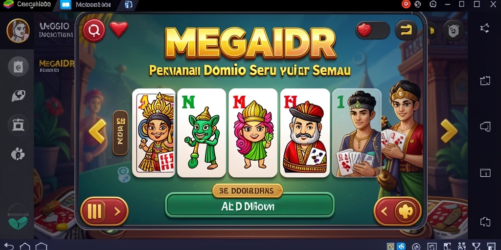 Tampilan seru dari gameplay Domino MEGAIDR yang menantang.