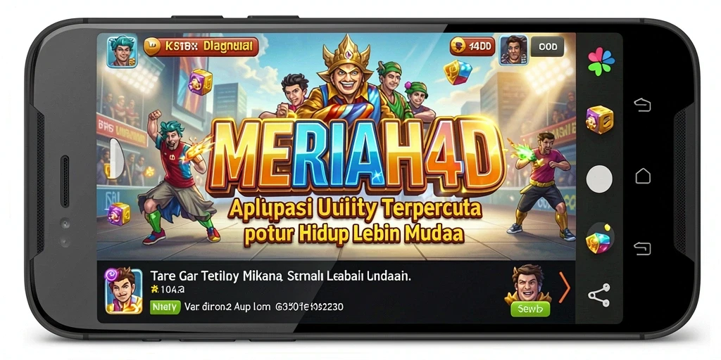 Tampilan antarmuka aplikasi MERIAH4D yang mudah digunakan.