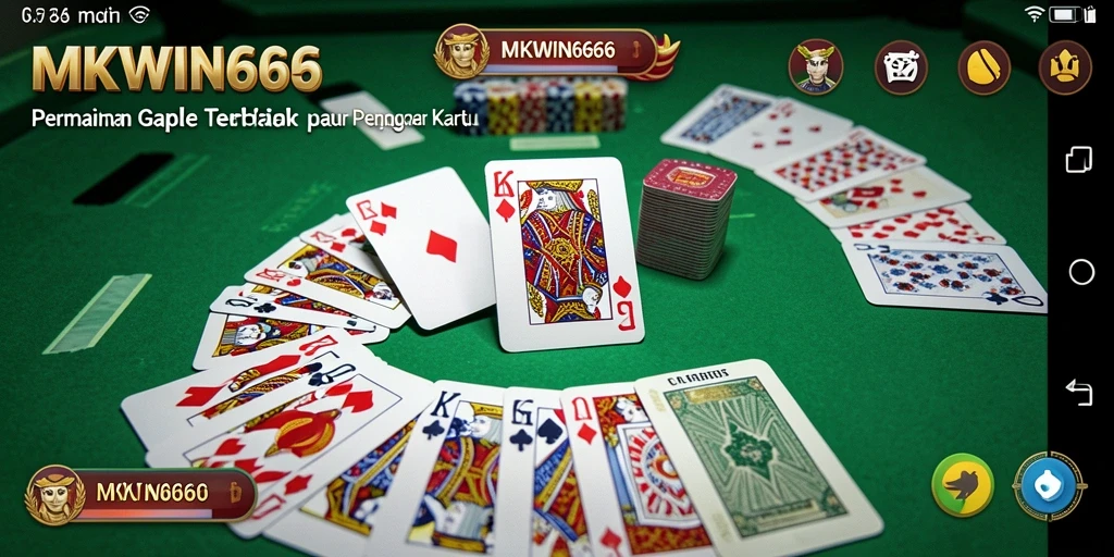 Tampilan permainan Gaple yang seru di MKWIN666.