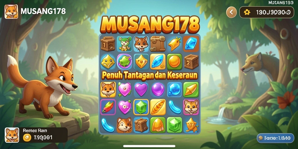 Tampilan gameplay <strong>MUSANG178</strong> yang seru dan penuh warna.