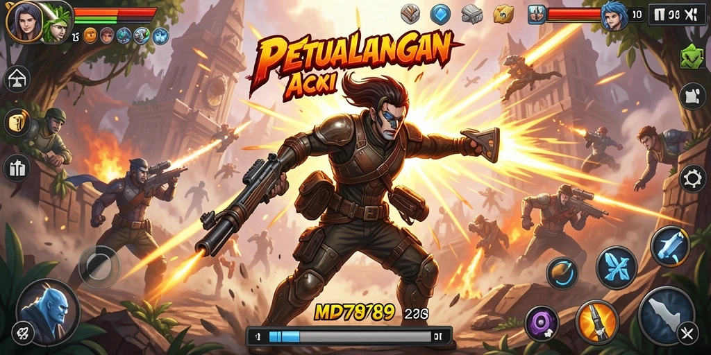 Tampilan gameplay aksi yang mendebarkan di MVP789.