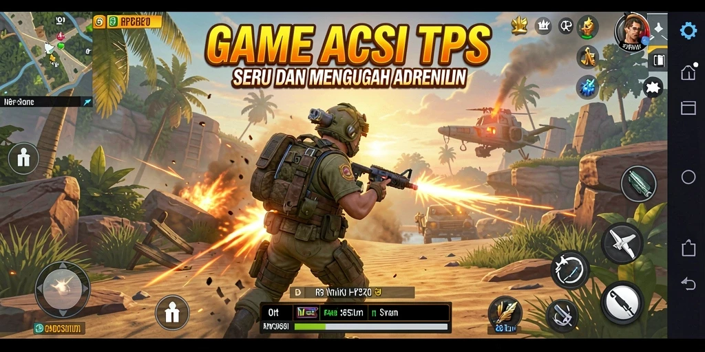 Screenshot RP888 menampilkan aksi tembak-menembak yang seru dan intens.