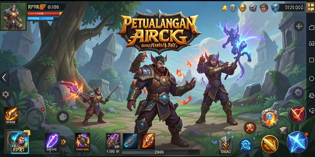Gameplay mendebarkan dalam petualangan ARPG RPRR.