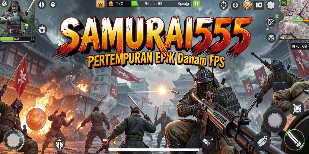 Tampilan seru pertempuran FPS di SAMURAI555.