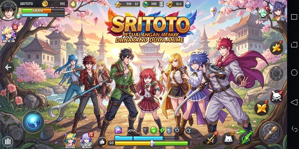 Tampilan gameplay SRITOTO yang penuh warna dan dinamis.