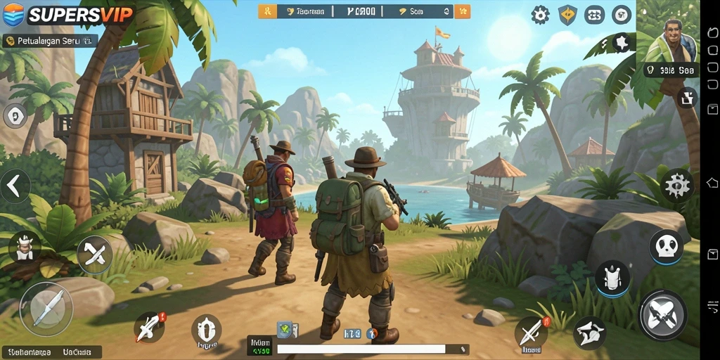 Tampilan gameplay SUPERSVIP di dunia terbuka yang menakjubkan.