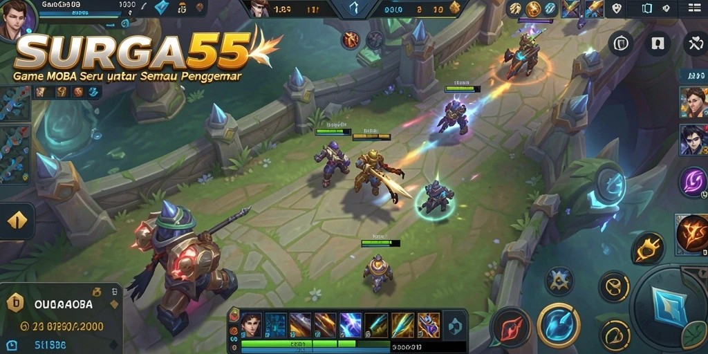 Gameplay SURGA55 yang menegangkan dengan aksi pertempuran yang seru.