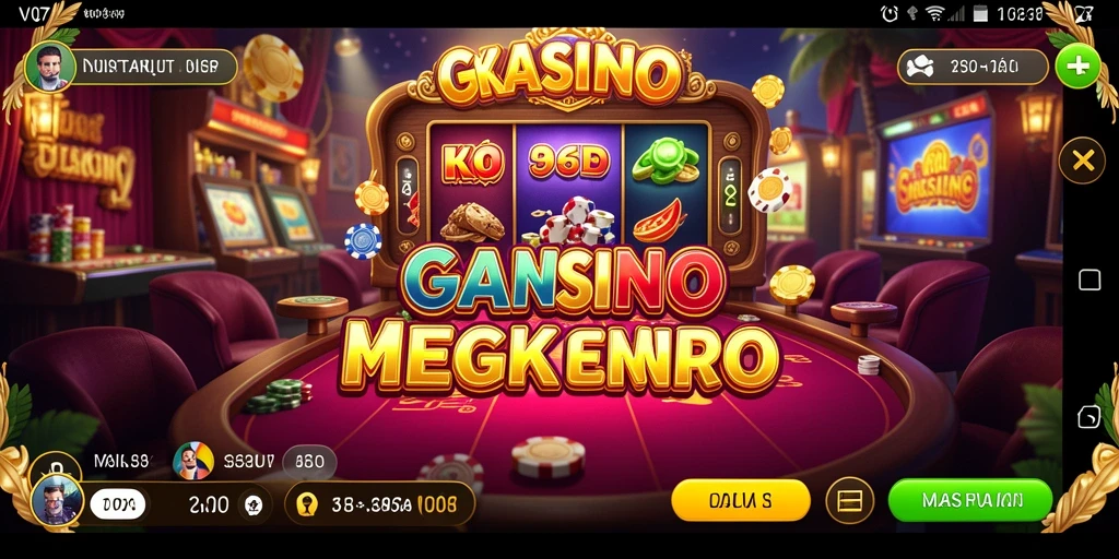 Tampilan gameplay V07 yang menarik dengan berbagai permainan Kasino.