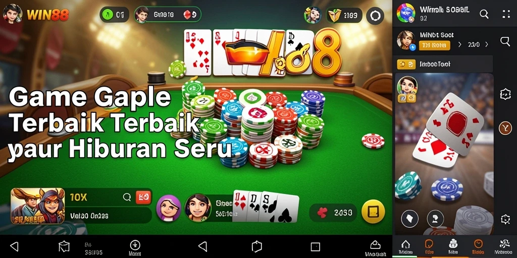 Screenshot gameplay Gaple dari WIN88 yang seru dan interaktif.