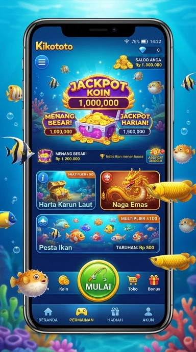 Tampilan utama aplikasi kikototo yang intuitif dan mudah digunakan.